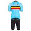 Cykeltøj + Cykelshorts 2023 Belgiens Landshold Lyseblå